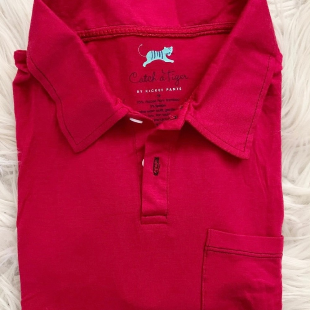 KicKee Red Long Sleeve Polo Shirt *LIKE NEW!!